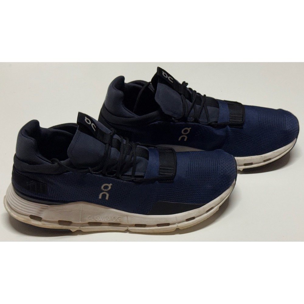 On Running Cloudnova Navy Blue Black Mens Sneakers 26.99117 US 12.5